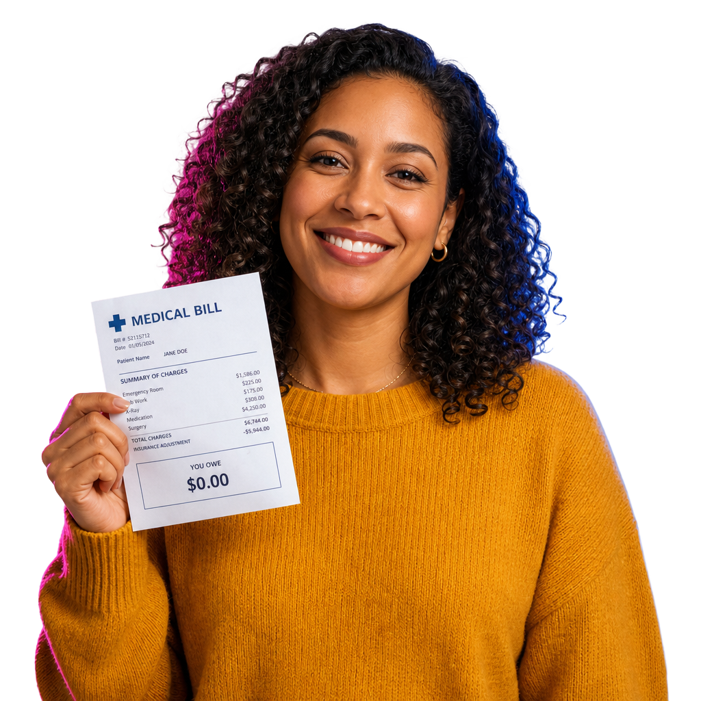 Patient holding a medical bill, ready to review it